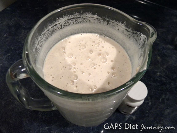 Blended cashews with water added Blended cashews with water added