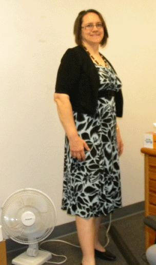 Me in my pretty new dress from hubby
