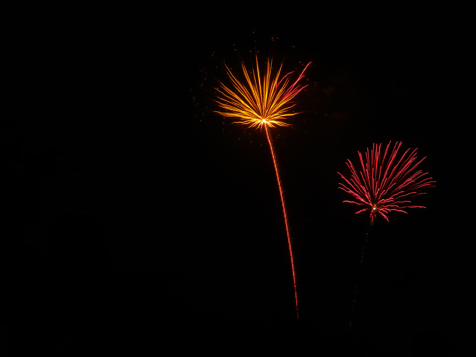 Fireworks from Ahwatukee Country Club in Phoenix, Arizona