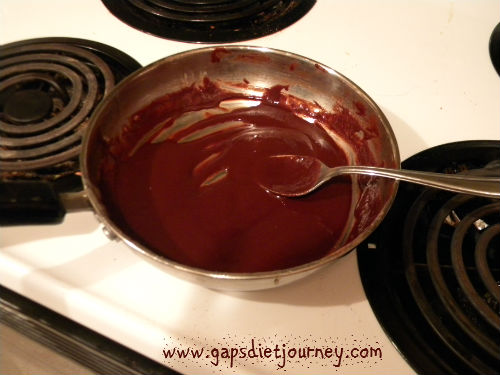 Chocolate Syrup Made with Cocoa Powder, Butter and Honey