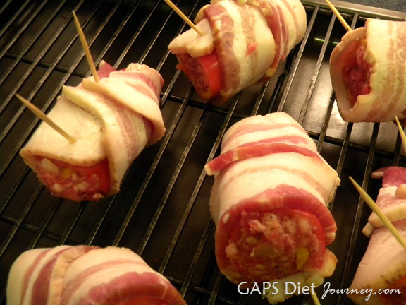 Bacon Wrapped Mini Bell Peppers
