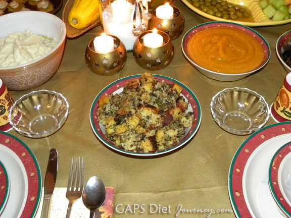 My 1st GAPS Thanksgiving 2010 Coconut Bread Stuffing