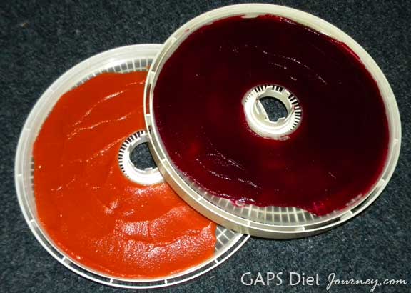 Beet and Carrot Vegetable Leather