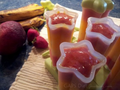 Banana Mango Strawberry Real Fruit “Bullet” Popsicles | GAPS Diet Journey