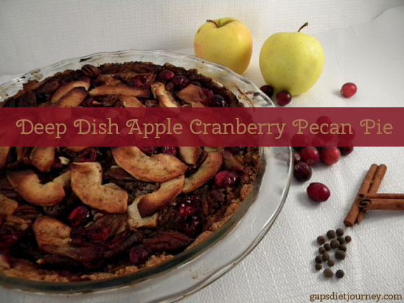 Deep Dish Apple Cranberry Pecan Pie